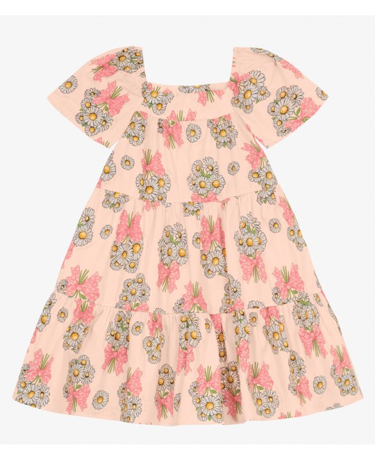 Vestido em Popeline Arranjo de Margaridas - Trick Nick