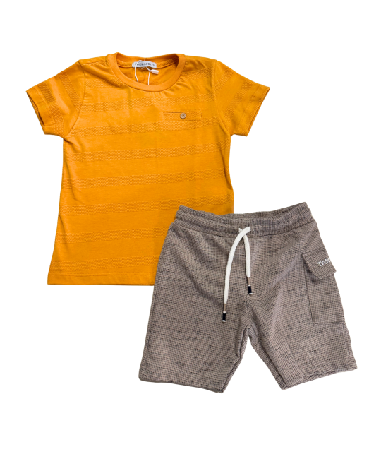 Conjunto Bebê Primeiros Passos Conforto e Estilo para os Pequenos Laranja - Trick Nick