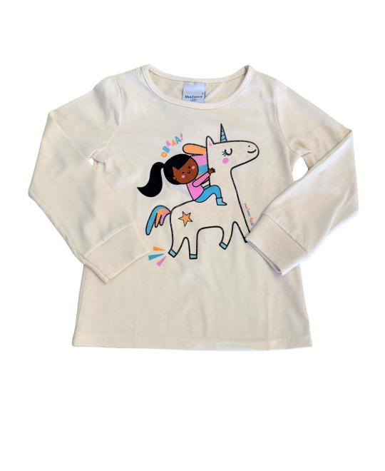Blusa Primeiros Passos Manga Longa Unicórnio- Malwee