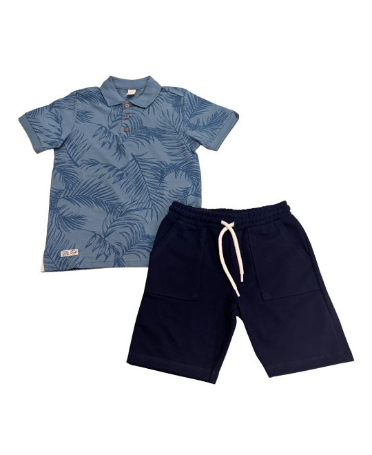 Conjunto Infantil  Polo Folhagem - Trick Nick