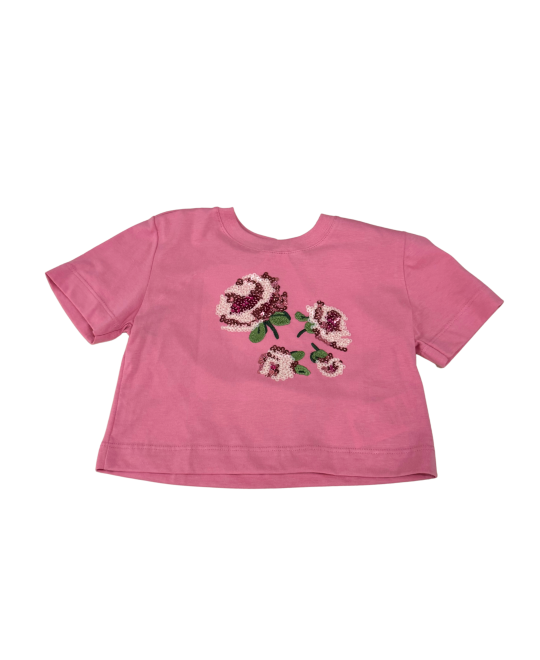 Cropped Infantil Rosa com Brilho - Trick Nick
