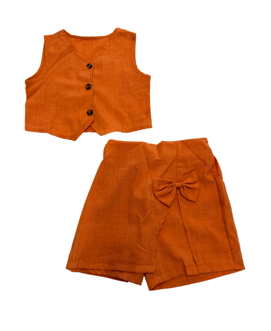 Conjunto Feminino Colete e Shorts-Saia - Albarella