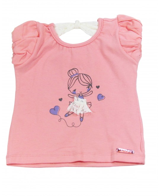 Camiseta Infantil Bailarina - Caracoles