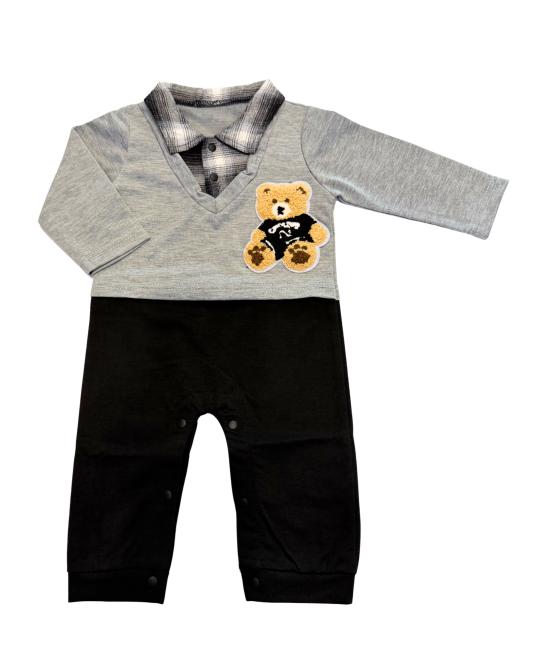 Macacão Bebê Menino  Estilo 3 Peças Tecido Easy - Albarella