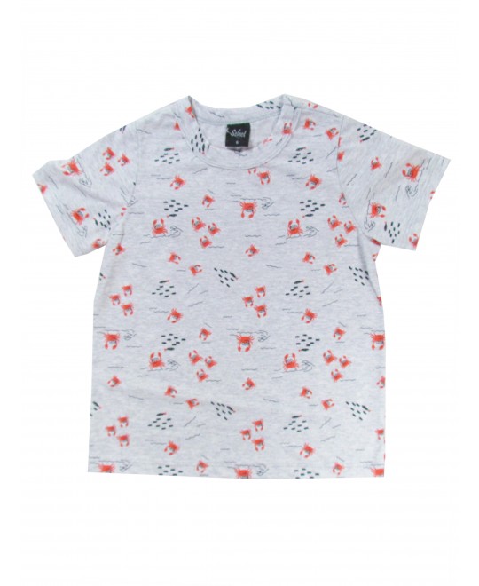 Camiseta Infantil Masculina Estampada Caranguejo - Rovitex