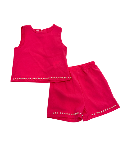 Conjunto Infantil Blusa e Shorts com Pérolas - Albarella