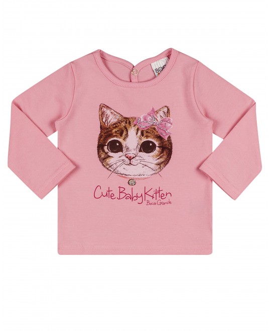 Camiseta Infantil Cute Baby Kitten - Boca Grande