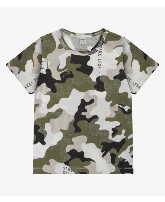 Camiseta Infantil Camuflada  Pequenos Aventureiros em Ação Rovitex