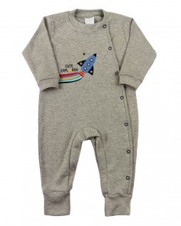 Macacão Bebê Masculino Foguete - Ano Zero