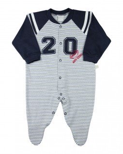 Macacão Bebê Masculino Listrado 20 - Ano Zero