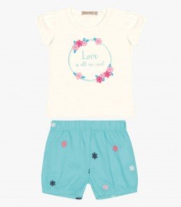 Conjunto Infantil com Shorts Love All You Need - Trick Nick