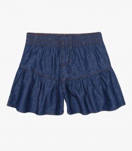 Shorts Infantil Jeans Molinho com Recorte Diferenciado Trick Nick