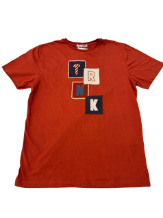 Camiseta Juvenil Retalhos com Letras - Trick Nick
