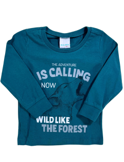 Camiseta Bebê Manga Longa Wild Like Forest - Malwee