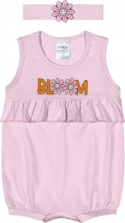 Macacão Curto Menina Bloom com Faixa - Fantoni
