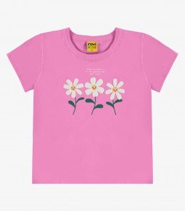 Blusa Infantil Três Margaridas – Um Toque de Alegria no Dia das Pequenas!