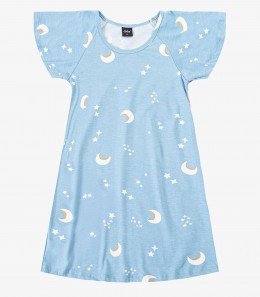 Vestido Infantil em Viscose Luas e Estrelas - Select