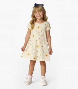 Vestido Infantil em Viscose Planetas - Select
