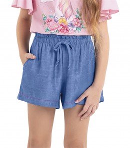 Shorts Clochard Infantil Feminino Jeans - Rovitex