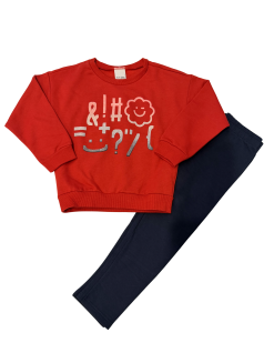 Conjunto Infantil Menina Símbolos Divertidos Malwee