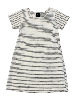 Vestido Infantil em Malha Listrada Estilo Camiseta Rovitex