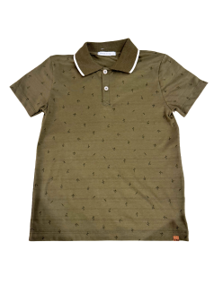 Camisa Polo Malha Trabalhada e Estampada - Trick Nick