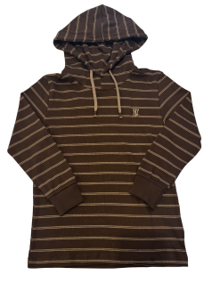 Camiseta Infantil com Capuz Marrom Listrada - Trick Nick