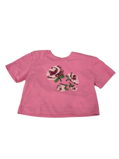 Cropped Infantil Rosa com Brilho - Trick Nick