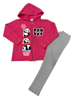 Conjunto Infantil Menina Candy Pandas ForFun
