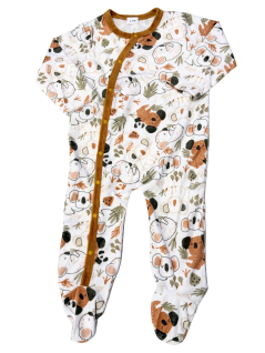 Macacão Bebê em Plush Coala Estampado - Albarella