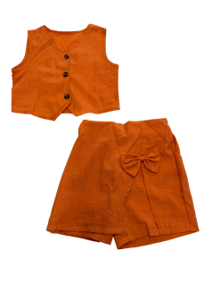 Conjunto Feminino Colete e Shorts-Saia - Albarella
