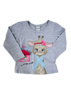 Blusa Infantil Girafa Divertida - Kely & Kety