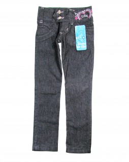Calça Jeans Infantil com Bordados - Turma da Vivi