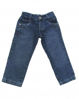 Calça Jeans Infantil com Pespontos Brancos - Akiyoshi