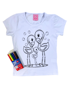 Camiseta Infantil Pinta e Lava - Piradinhos