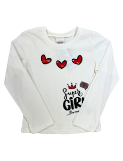 Blusa Infantil Manga Longa Super Girl - Elian