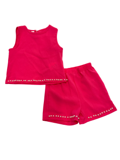 Conjunto Infantil Blusa e Shorts com Pérolas - Albarella