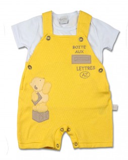 Jardineira e Camiseta Bebê Boite Aux Lettres - Ano Zero