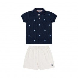 Conjunto com Polo com Tema Nautico - Lecimar