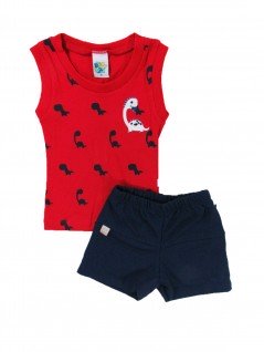 Conjunto Bebê Menino Regata Dino Aplicado - Big Day