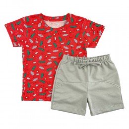 Conjunto Infantil Curto Camiseta Jacaré - Piu Blu
