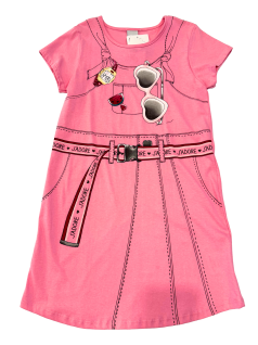 Vestido Infantil em Meia Malha com Estampa Divertida Rovitex