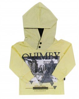 Camiseta Infantil com Capuz Future Here - Quimby