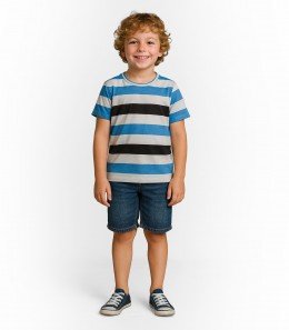 Camiseta  Infantil Listrada Diversão e Estilo em Cada Listrinha! 