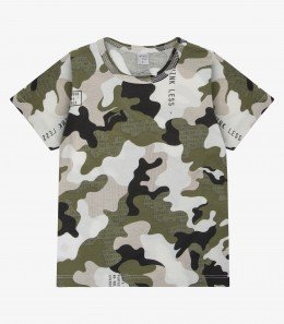 Camiseta Infantil Camuflada  Pequenos Aventureiros em Ação Rovitex
