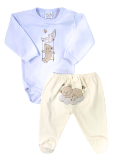 Conjunto de Body e Calça Unissex Urso na Lua - Hira Imi