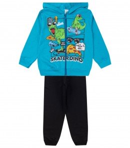 Conjunto Infantil Moletom com Jaqueta Skater Dino - Rovitex