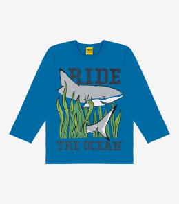 Camiseta Infantil Manga Longa Ride The Ocean - Rovitex 