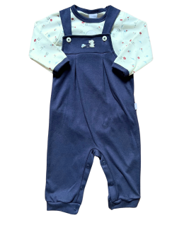 Jardineira Bebê Masculina Body Dinos - Piu Piu