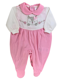 Macacão Bebê Menina Raposa com Laço- Bum Calabum